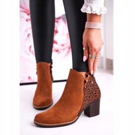 Stivali da donna in pelle con tacco alto Maciejka Red 04833 marrone 2