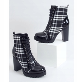 Tacchi alti neri a scacchi neri NS080P Black nero 1