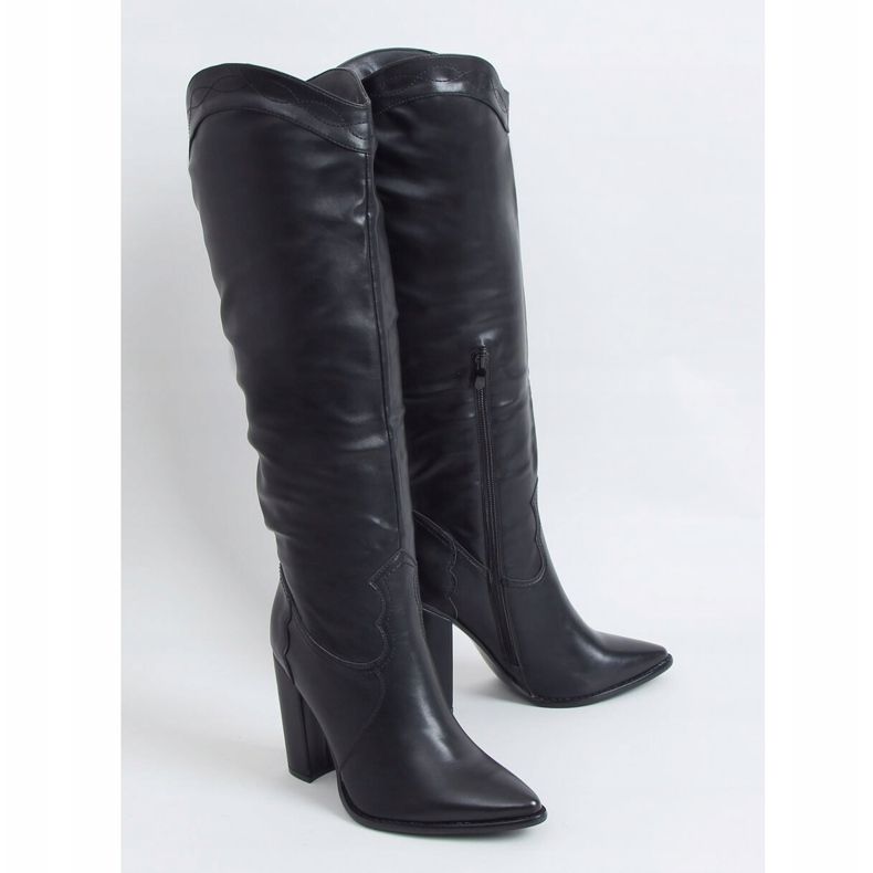 Stivali con accento cowboy neri RB81P Black nero 1