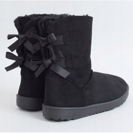 Doposci con fiocchi neri B195-1 Black nero 1