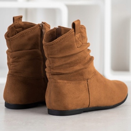 SHELOVET Stivaletti casual in pelle scamosciata marrone 1