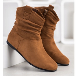 SHELOVET Stivaletti casual in pelle scamosciata marrone 2