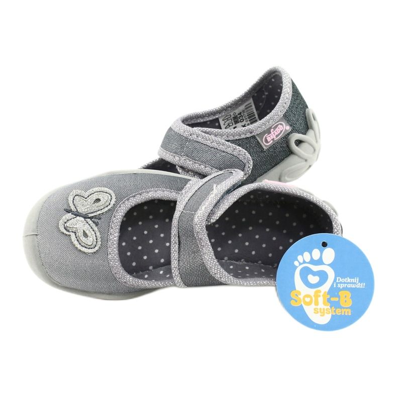 Scarpe per bambini Befado 123X034 d'argento grigio 5