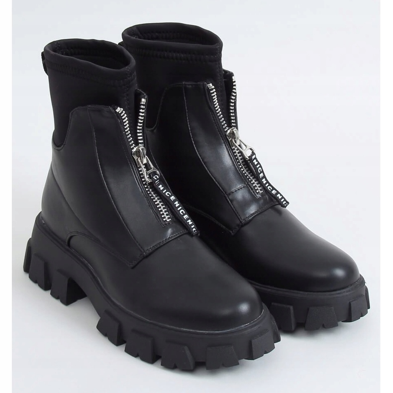 Stivali neri con suola alta NS155-1 Black nero 1