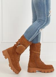 Stivali cammello con una borsa NC1111 Camel II Quality marrone 2