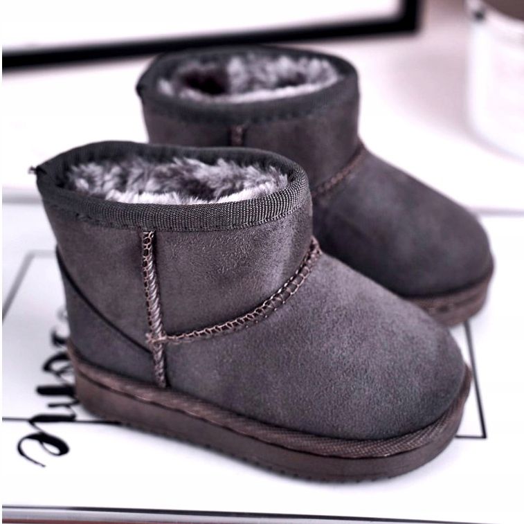 Caldi stivali da neve da bambino per bambini Grey Gooby grigio 1