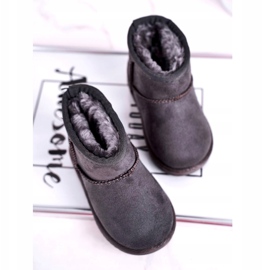 Caldi stivali da neve da bambino per bambini Grey Gooby grigio 2