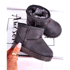 Caldi stivali da neve da bambino per bambini Grey Gooby grigio 3