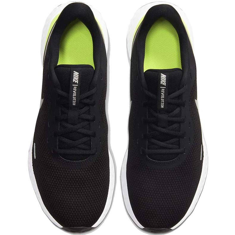 Scarpe da running da uomo Nike Revolution 5 nere e verdi BQ3204 010 bianco nero verde 1