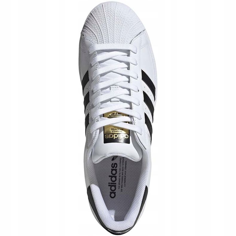 Scarpe da uomo Adidas Superstar bianche EG4958 bianco nero 1