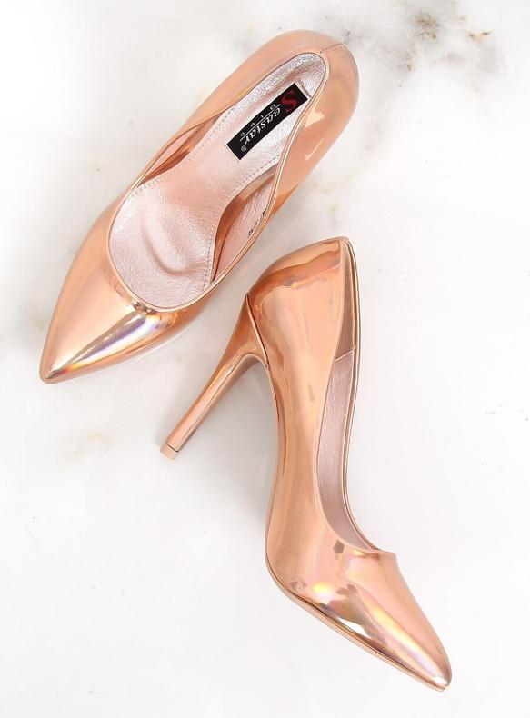 Spille da champagne metalliche GG-71P Qualità Champagne II rosa 1