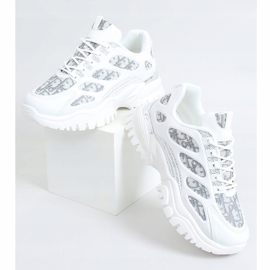 Scarpe sportive da donna bianche VL123 White bianca grigio 1