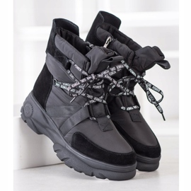 SHELOVET Caldi stivali da neve sportivi nero 2