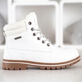 SANDIC Trappers bianchi con pelle di pecora bianco 1