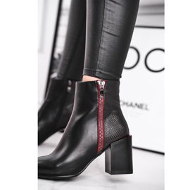 S.Barski Stivali neri da donna Black Lippi nero rosso 3