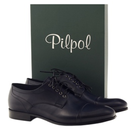 Pantofole da uomo Pilpol 1607 blu navy multicolore 4