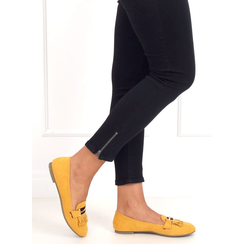 Mocassini da donna miele 88-381 Giallo 2