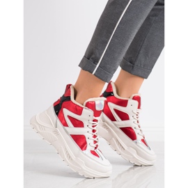 Seastar Stivaletti alla moda sportiva bianco nero rosso 1