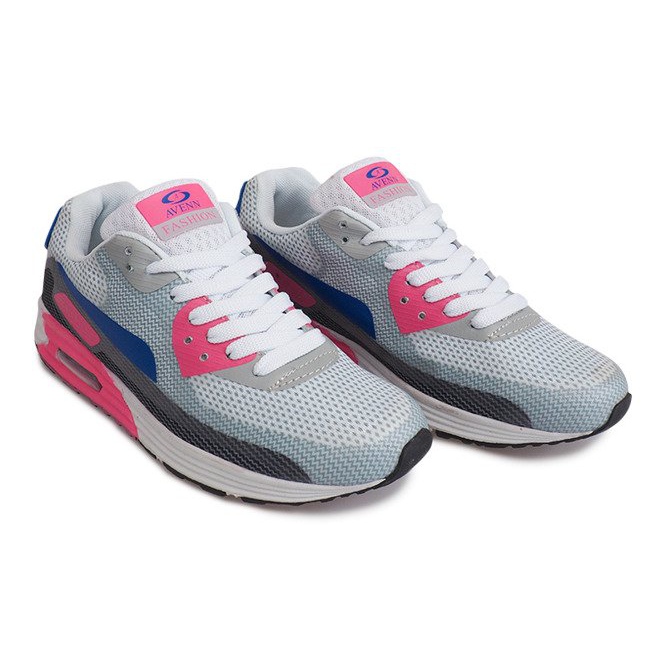 Scarpe sportive da donna B49-1 Bianche bianca blu rosa grigio 1