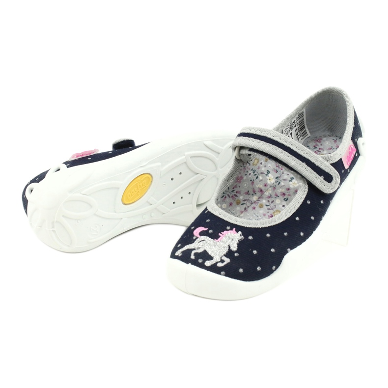 Scarpe per bambini Befado 114X414 blu navy grigio 4