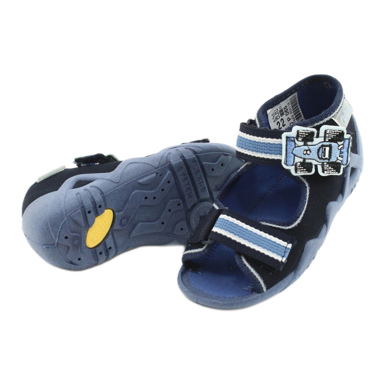 Pantofole Befado sandali scarpe per bambini 250P065 blu navy blu 3