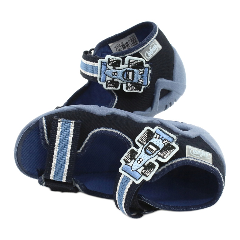 Pantofole Befado sandali scarpe per bambini 250P065 blu navy blu 4