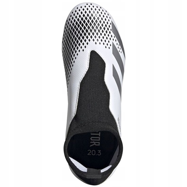 Scarpe da calcio Adidas Predator 20.3 Ll Fg Jr FW9212 bianca bianca 2