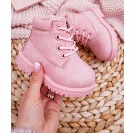 FRROCK Stivali Trappers per bambini Rosa cipria Dexter 3