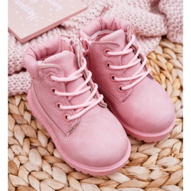 FRROCK Stivali Trappers per bambini Rosa cipria Dexter 5