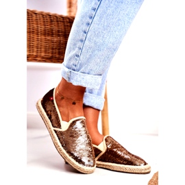 Espadrillas da donna Big Star Paillettes Iridescenti Oro DD274A161 rame d'oro 1