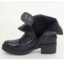 Stivali da donna in vernice nera SP74-1 Black nero 1