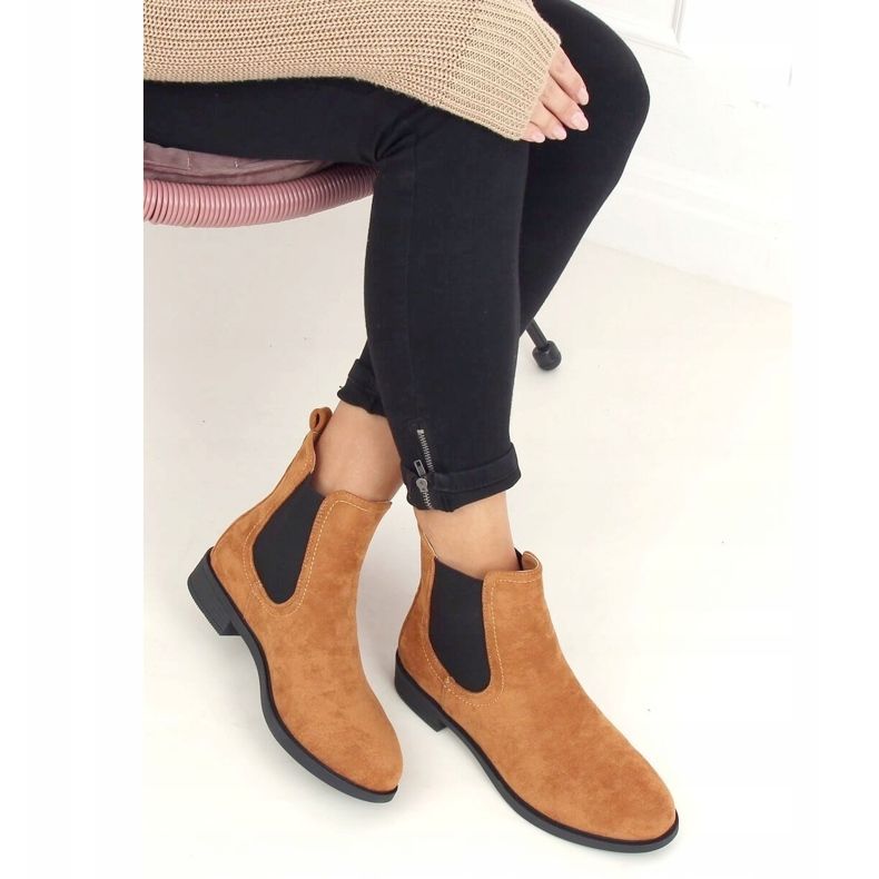 Stivaletti Chelsea classici da donna, cammello MR-9 Camel marrone 1