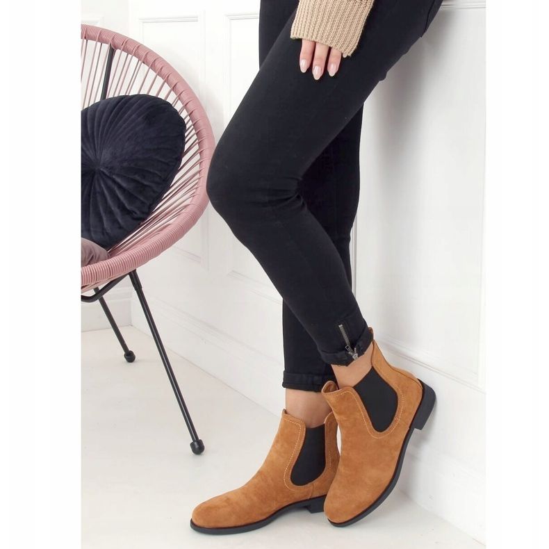 Stivaletti Chelsea classici da donna, cammello MR-9 Camel marrone 2