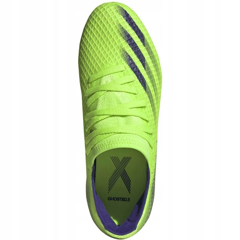 Scarpe da calcio Adidas X Ghosted.3 Fg Jr EG8212 verde verde 1