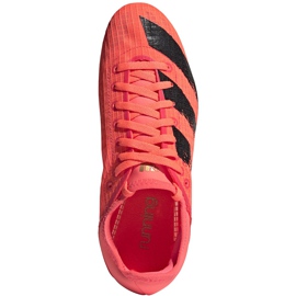 Scarpe da donna Adidas Sprintstar spikes FW9140 nero arancia 1