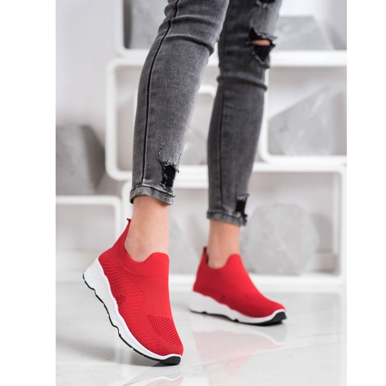 Goodin Scarpe da ginnastica senza lacci rosso 1