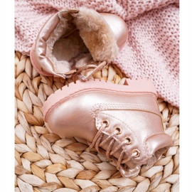 Trappers per bambini Stivali caldi Champagne Dexter rosa 5