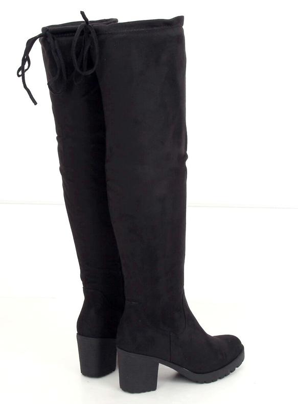 Stivali neri con tacco largo PE253P Black Ii Genre nero 1