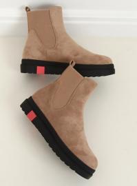 Stivaletti Chelsea con suola alta di colore beige NS139P Beige Ii Genre 2
