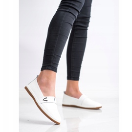 Slip on VINCEZA in pelle bianco 1