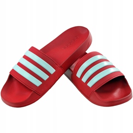 Ciabatte da uomo Adidas Adilette Shower rosse AQ1705 bianco rosso 1