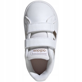 Scarpe da bambino Adidas Grand Court I bianche e oro EF0116 bianca d'oro 1
