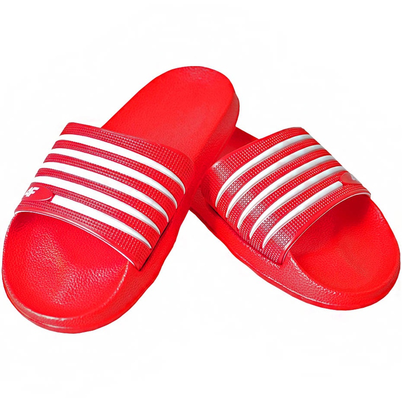 Ciabatte da donna 4F rosse H4Z19 KLD001 62S bianca rosso 1