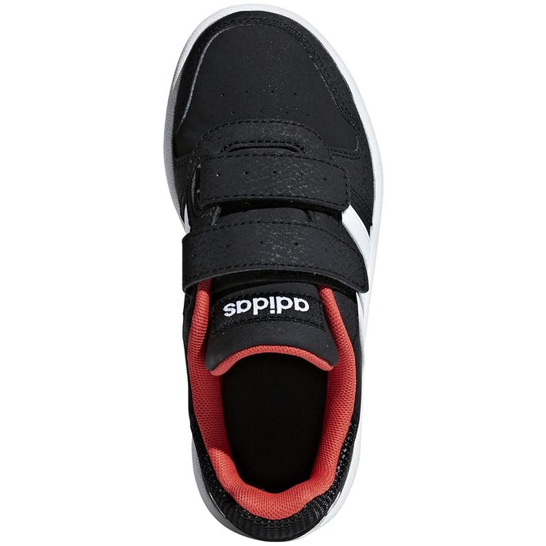 Adidas Hoops 2.0 Cmf C scarpe bambino nero-rosso-bianco B75960 1