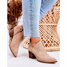 Nicole Stivaletti Da Donna Con Un Cut Out In Pelle Scamosciata Beige Lawrence marrone 1