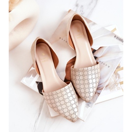 Eleganti ballerine in pelle Laura Messi 1110 Golden Gasoline multicolore 1