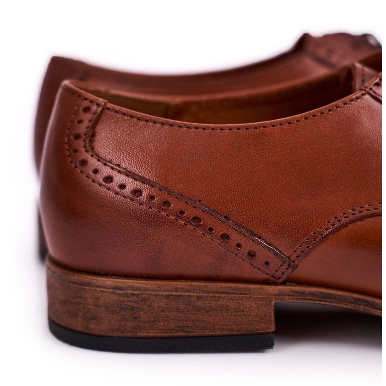 Bednarek Polish Shoes Scarpe Da Uomo In Pelle Con Suola Leggera Bednarek Marrone Chiaro 1