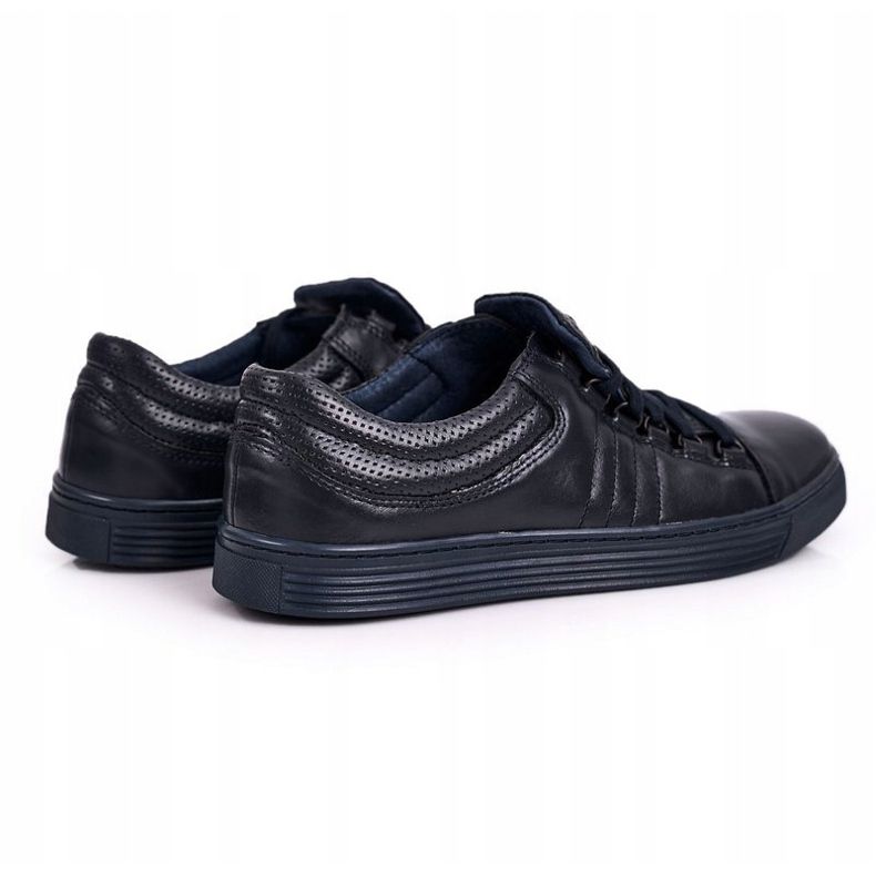 Bednarek Polish Shoes Scarpe da uomo in pelle Sneakers Bednarek Navy Blue 1