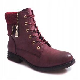 Stivali Con Pelliccia BZ8402-KB Vino rosso 1