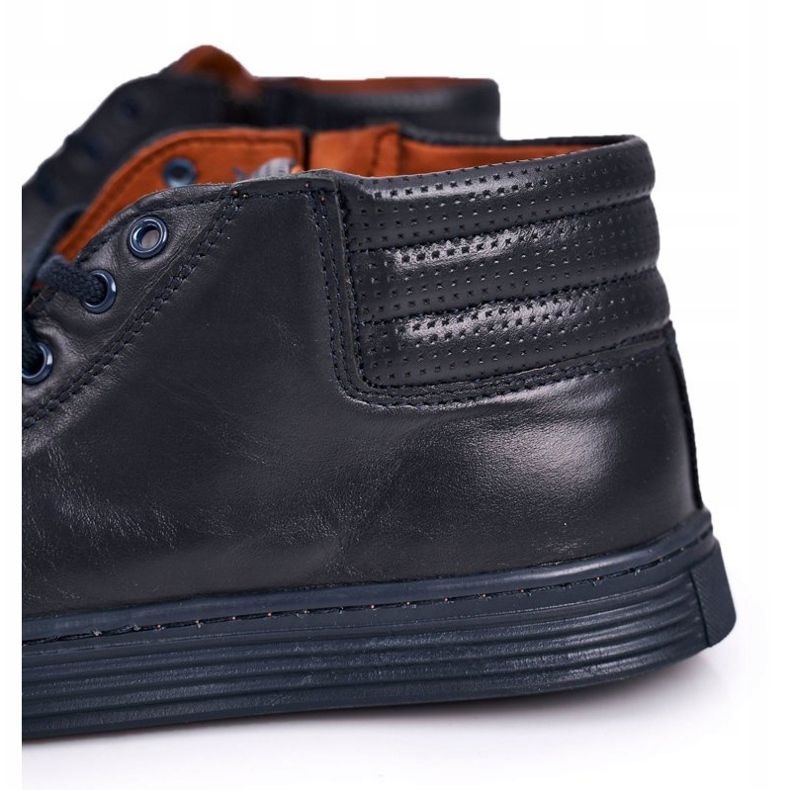 Bednarek Polish Shoes Scarpe da uomo in pelle Sneakers Bednarek Navy Blue blu navy 1